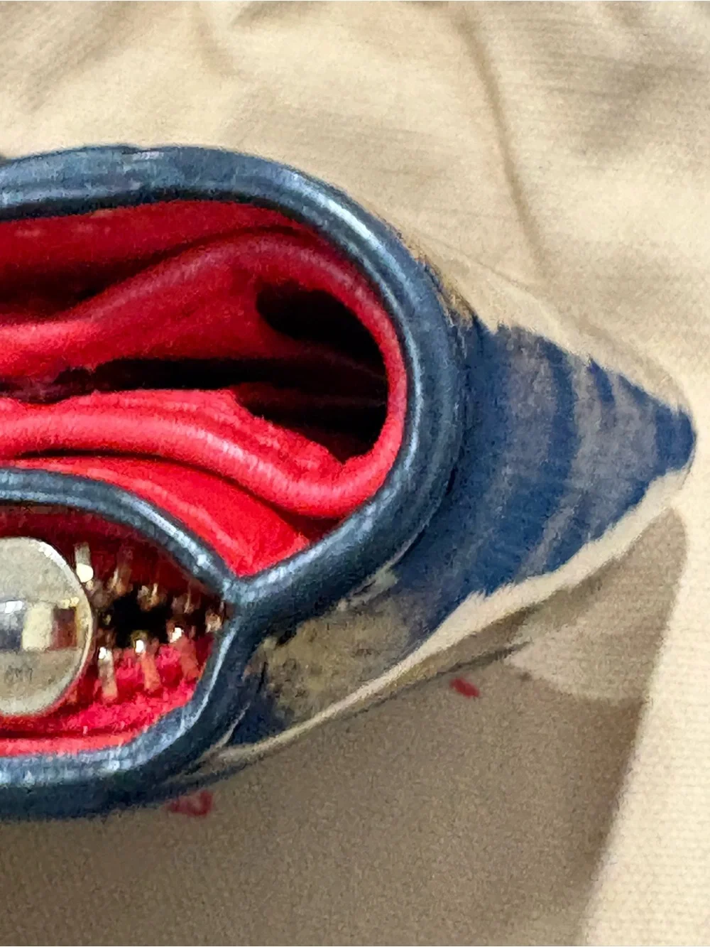 Christian Louboutin Leopard Patent & Black Leather Wallet w/ Dust Bag COA in EUC